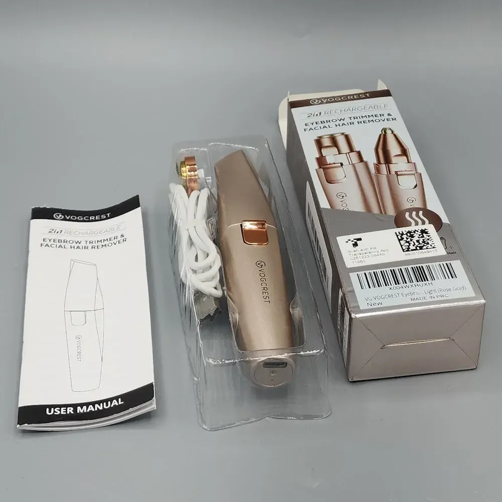Facial Hair Remover Eyebrow Trimmer Rechargeable Vogcrest